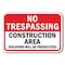 Signmission Safety Sign, 12 in Height, Aluminum, No Tres - No Tres Const A-1218 No Tres - No Tres Const - alternate 1